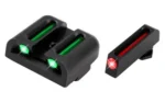 Truglo Fiber-Optic Sights (High) Fit Glock 20 21 25 28 29 30 31 32 37 40 and 41 - Front Red/Rear Green - alternate view 2
