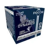 Fiocchi High Velocity Shotshells, angled front view of blue Field Dynamics box