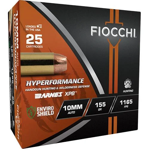 Fiocchi Ammunition Fiocchi Hyperformance Hunt Ammunition 10mm Auto 155gr HP 1165 fps 25/ct
