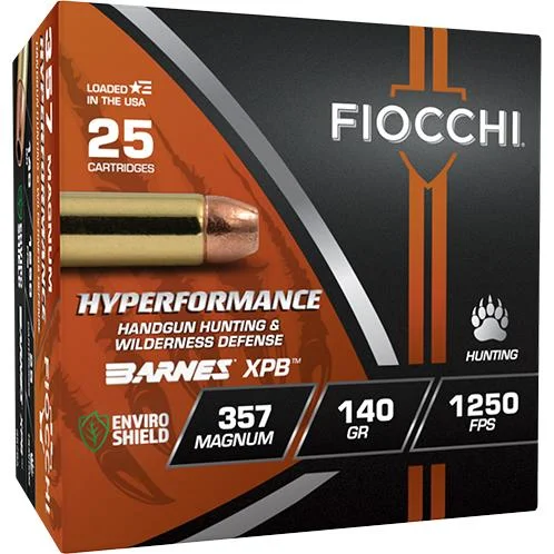 Fiocchi Ammunition Fiocchi Hyperformance Hunt Handgun Ammunition .357 Rem Mag 140gr HP 1250 fps 25/ct
