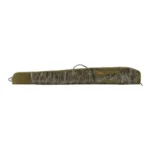 Avian-X Standard Floating Shotgun Case, side view in green and brown camouflage with carry handle