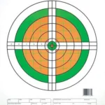Champion Scorekeeper Targets, front view with fluorescent orange and green bullseye