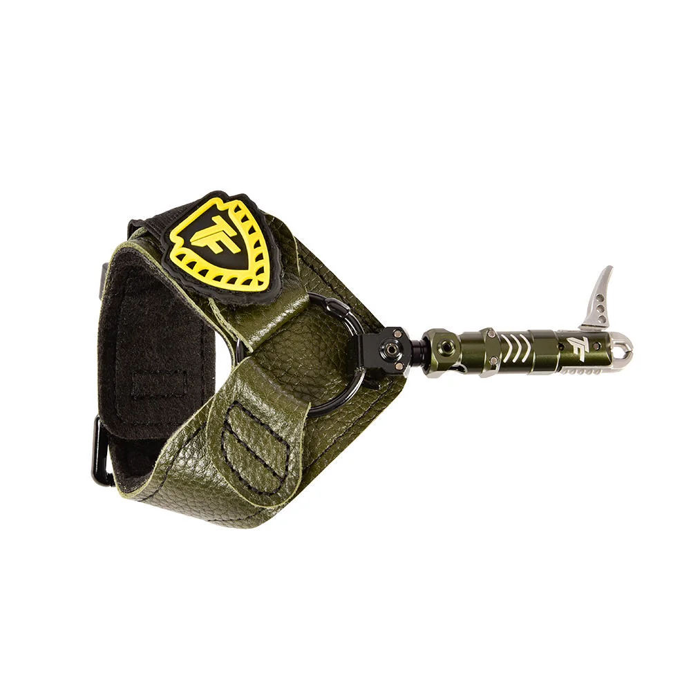 forward-trigger-bow-release-olive-primary Feradyne Outdoors Trufire Edge FT Buckle FB Bow Release, olive wrist strap and metal release