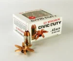 G2 Research G2R Civic Duty ammunition box with two cartridges displayed in front