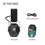 Axil MX PRO II Electronic Ear Muffs 22dB Black - alternate view 12