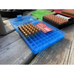 Mtm Molded Products Company MTM Flip Top Ammo Box for 9mm Luger/.380 ACP 100rd Clear Blue - alternate view 2