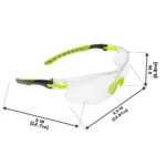 The Allen Company Inc. Allen ULTRX Keen Youth Safety Glasses Lime Green with Clear Lenses - alternate view 2