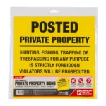 The Allen Company Inc. Allen Posted No Trespassing Yard Sign 12" x 12" 12/ct - alternate view 2