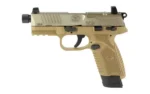 FN USA 502 Tactical Handgun .22 LR 10rd & 15rd Magazines (2) 4.6" Threaded Barrel FDE - alternate view 2