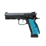 Cz-Usa Firearms CZ Shadow 2 Optic Ready Handgun 9mm Luger 19rd Magazine 4.7" Barrel Black Frame Blue Grips - alternate view 2