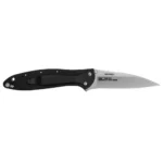 Kershaw Knives Kershaw Ken Onion Leek Folding Knife 3" Stonewashed Drop Point Blade Black - alternate view 2
