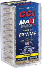 CCI Maxi Mag Rimfire Ammunition .22 WMR SHP 1875 fps 50/ct - alternate view 2
