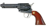 Cimarron Fac Cimarron Pistoleer Handgun .45 Colt 6rd Capacity 4.75" Blued with Walnut Grip Nickel Backstrap & Trigger Guard