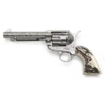 Taylor's & Company Firearms Taylors & Company 1873 Cattle Brand Engraved Handgun .357 Mag 6rd Capacity 5.5" Barrel Stag Grip