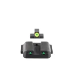 Ameriglo Trooper Tritium Handgun Sight Set for S&W M&P Shield (Excludes EZ) Green Rear Green with LumiGreen Front - alternate