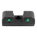 Ameriglo Tritium 2-Dot Handgun Night Sights .240" Square Notch with Serration Hellcat OSP Green with Black - alternate view 2