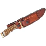 Battenfeld Knives Schrade Uncle Henry Next Gen 153UH Fixed Knife 4-9/10" Trailing Point Blade Brown - alternate view 2