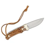 Battenfeld Knives Schrade Uncle Henry Next Gen PH1N Stagalon Fixed Knife 3-3/5" Trailing Point Blade Brown - alternate view 2