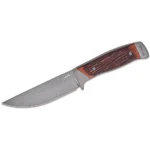 Battenfeld Knives Old Timer Frontier Fixed Blade Knife 5" Drop Point Blade Wood Box - alternate view 2