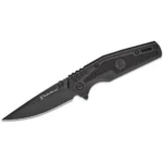 Battenfeld Knives Smith & Wesson SWAT Assisted Folding Knife 3" Drop Point Blade Black Box - alternate view 2