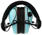 Radians Inc. Radians Dual Microphone Electronic Earmuff 3.5mm Stereo Jack 23dB Black Aqua - alternate view 2