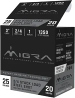 Migra Ammunitions LLC Migra Waterfowl Steel Shot Shotshell 20 ga 3" 1 oz 1350 fps #2 #4 25/ct - alternate view 2