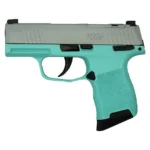 Sig Sauer "Silver Slide/Robin's Egg Blue Frame" P365 Optic Ready Handgun 9mm Luger 10rd Magazines(2) 3.1" Barrel X-RAY 3