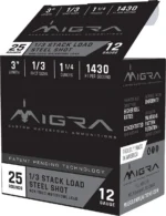 Migra Ammunitions LLC Migra Waterfowl Steel Shot Shotshells 12 ga 3" 1-1/4 oz 1430 fps #1/#3 25/ct - alternate view 2
