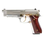 Taurus International Inc. Taurus PT92 Handgun 9mm Luger 17rd Magazine 5" Barrel Stainless Steel with Wood Accent - alternate