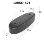 Kick Eez Products KICK-EEZ Magnum Recoil Pad - 5 5/8" L x 2" W x 1 3/8" T Black - alternate view 2