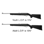 Hogue Inc. Hogue Youth Overmolded Rubber Stock for Ruger 10/22 Standard Barrel Channel Black - alternate view 2