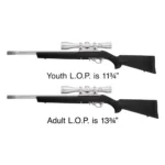 Hogue Inc. Hogue Youth Overmolded Rubber Stock for Ruger 10/22 .920 Dia. Barrel Channel Black - alternate view 2