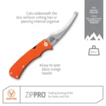 Outdoor Edge Zip-Pro Folding Gutting Knife with 3-1/2" Blade Orange - alternate view 2