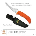 Outdoor Edge ZipBlade Fixed-Blade Field Dressing Knife 4" Blade Orange - alternate view 2