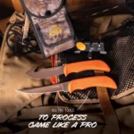 Outdoor Edge WildBone Two-Knife Combo with Sharpener 5" Boning Blade & 4" Skinner Blade Orange - alternate view 2