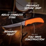 Outdoor Edge Wild Game Boning Knife 5.0'' Boning Knife Orange - alternate view 2