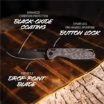 Outdoor Edge Kaytan Folding Knife 3-3/10" Drop Point Blade Black - alternate view 2