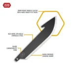 Outdoor Edge 2.2" Drop-Point Blade Pack Black 6/ct - alternate view 2