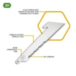 Outdoor Edge 3.0" Utility Blade Pack Half Serration 6/ct - alternate view 2