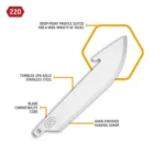 Outdoor Edge 2.2" Drop-Point Blade Pack Stainless 6/ct - alternate view 2