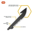 Outdoor Edge 2-1/5" Drop Point Blade Pack Half Serration Black 6/ct - alternate view 2