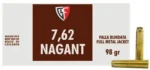 Fiocchi Ammunition Fiocchi Heritage Handgun Ammunition 7.62 Nagant 97 gr FMJ 1082 fps 50/ct - alternate view 2