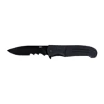 Columbia River Knife & Tool CRKT Ignitor Assisted Folding Knife 3-1/2" Drop Point Blade Black with Veff Serrations
