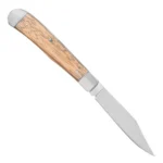 Rock Ridge Outdoors ABKT Cattleman Chuckwagon Trapper Knife 3-1/4" Blade with Fork Blade Zebrawood - alternate view 2