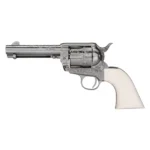 Taylor's & Company Firearms Taylors & Company 1873 Outlaw Legacy Handgun .45 Colt 6rd Capacity 4.75" Barrel Engraved Nickel