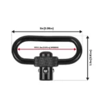 The Allen Company Inc. Allen Push Button QD Steel Gun Swivels 1.25" Black 2/ct - alternate view 2