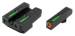 Truglo TFX Pro Tritium/Fiber-Optic Day/Night Sights Fit Taurus Millennium G2|Taurus 709 Slim|Taurus 740 Slim - Orange Outline