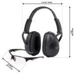 The Allen Company Inc. Allen ULTRX Blocker Eye & Ear Protection Combo Passive Ear Muffs 23dB Black Shooting Glasses Clear
