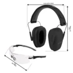 The Allen Company Inc. Allen ULTRX Shield Ear & Eye Combo Passive Earmuff 23dB Midnight Grey Shooting Glasses Clear