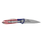 Kershaw Knives Kershaw Leek Folding Knife 3" Drop Point Blade USA Flag - alternate view 2